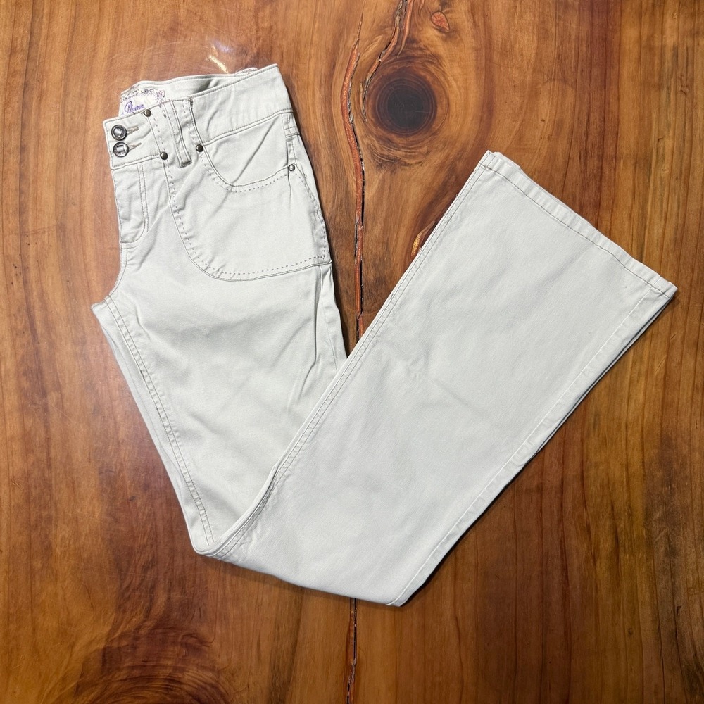 Vintage Y2K Plugg Women's Pants 3 Low Rise Flare Stretch Cotton A12